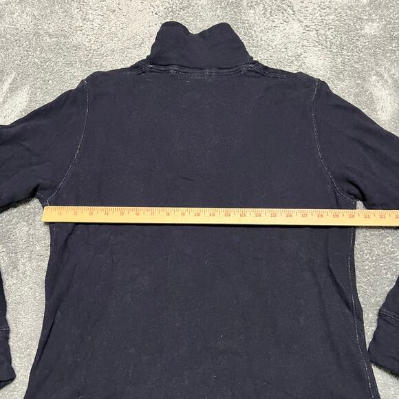 Relwen Sweater Mens Large Blue Mock Neck Henley Outdoor Preppy Hiker *** - Picture 5 of 7